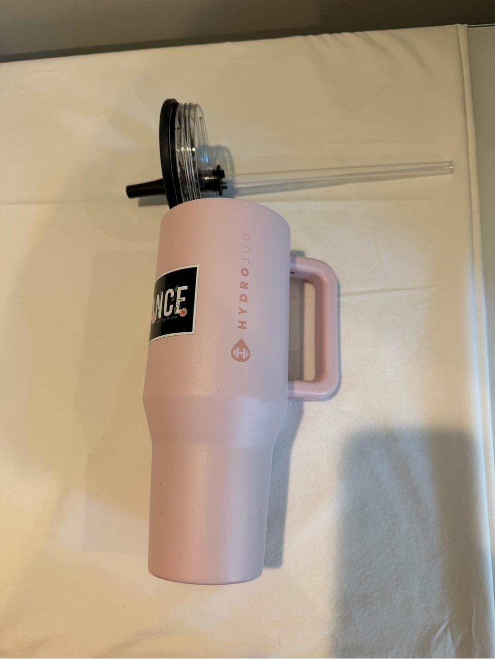 40oz pink HudroJug no leak tumbler with handle upgraded lid and straw